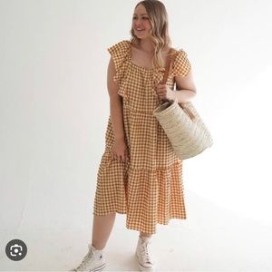 CJLA Yellow Gingham Dress